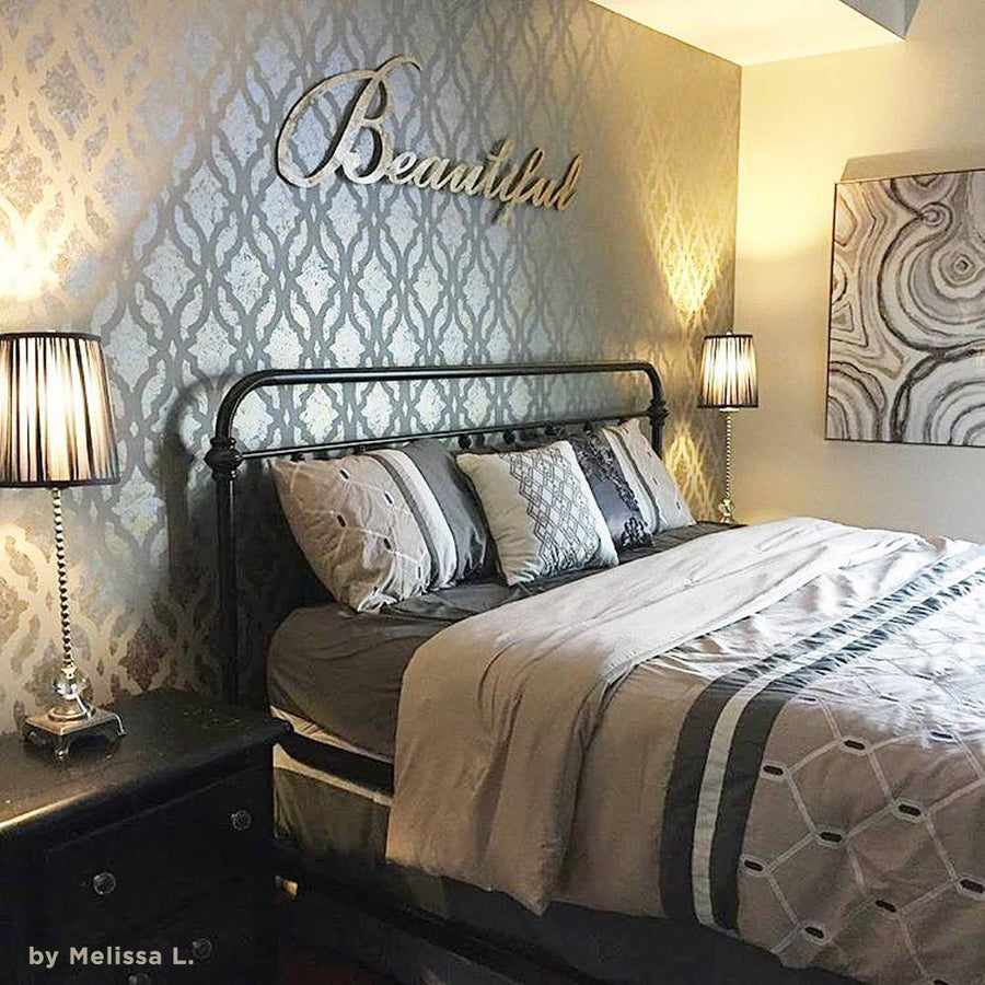 accent wall stencil