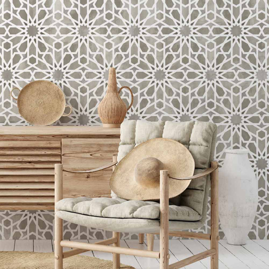 Taza Stencil for Walls and Floors Size Large