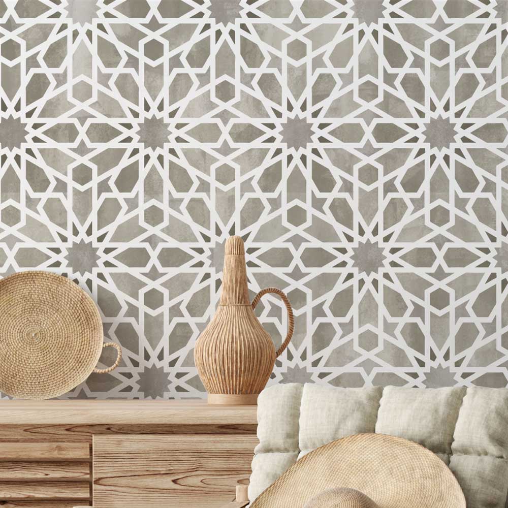 Taza Moroccan Tile Stencils - Moroccan stencil designs for paitning ...