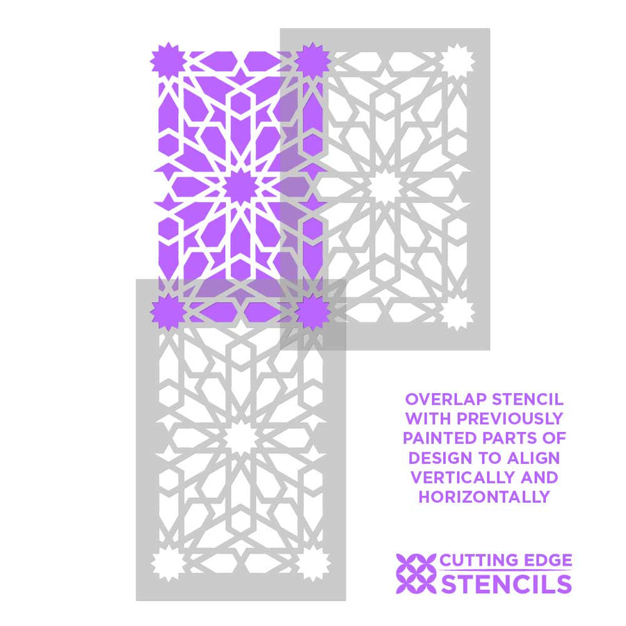 Taza Stencil for Walls and Floors Size Large