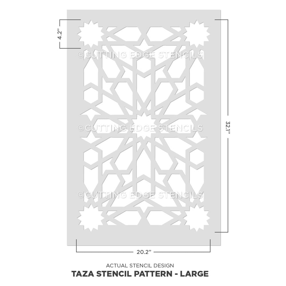 Taza Stencil for Walls and Floors Size Large