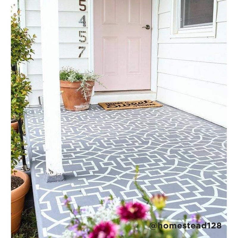 Tea House Trellis Wall Stencil