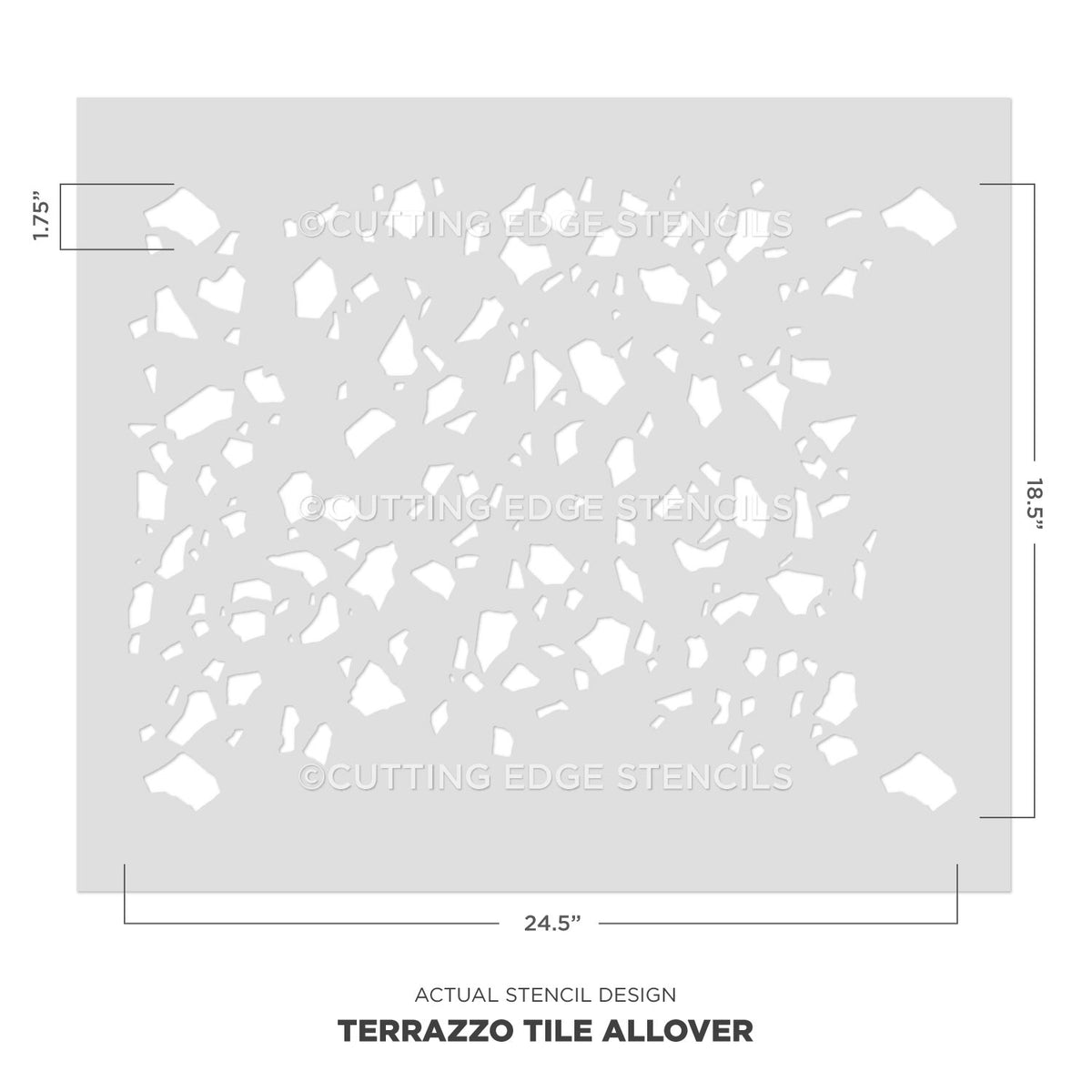 Terrazzo Stencil - Large Wall Stencils Instead of Wallpaper