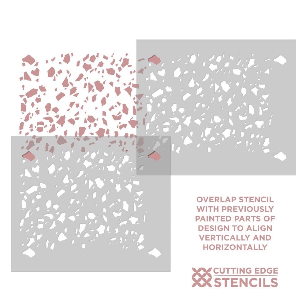 Terrazzo Stencil - Furniture Stencils, Wall Stencils, Floor Stencils