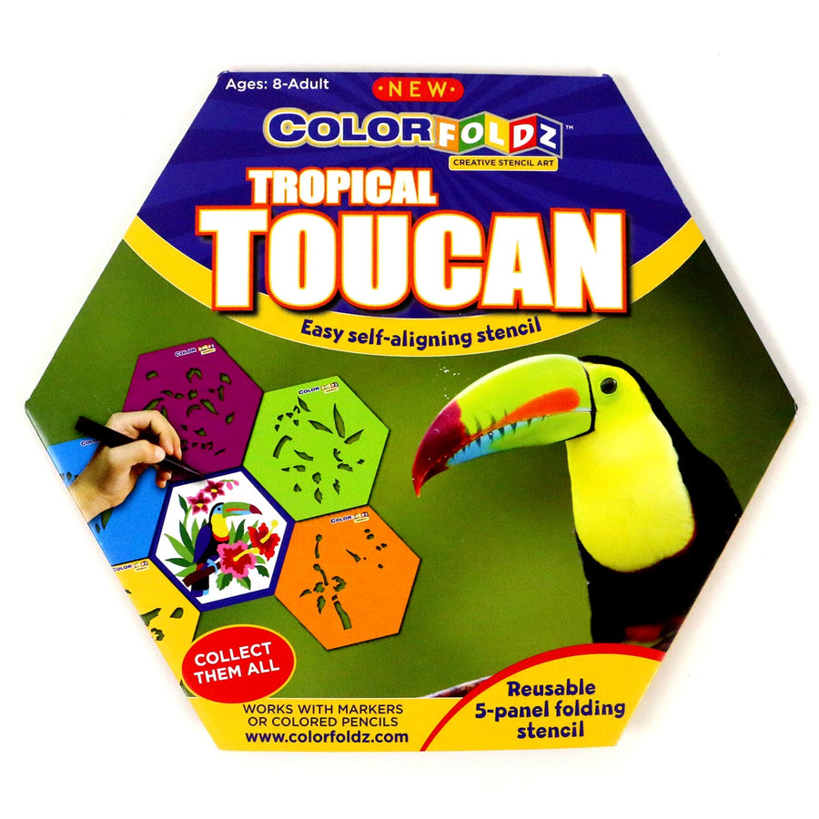 toucan stencil colorfoldz