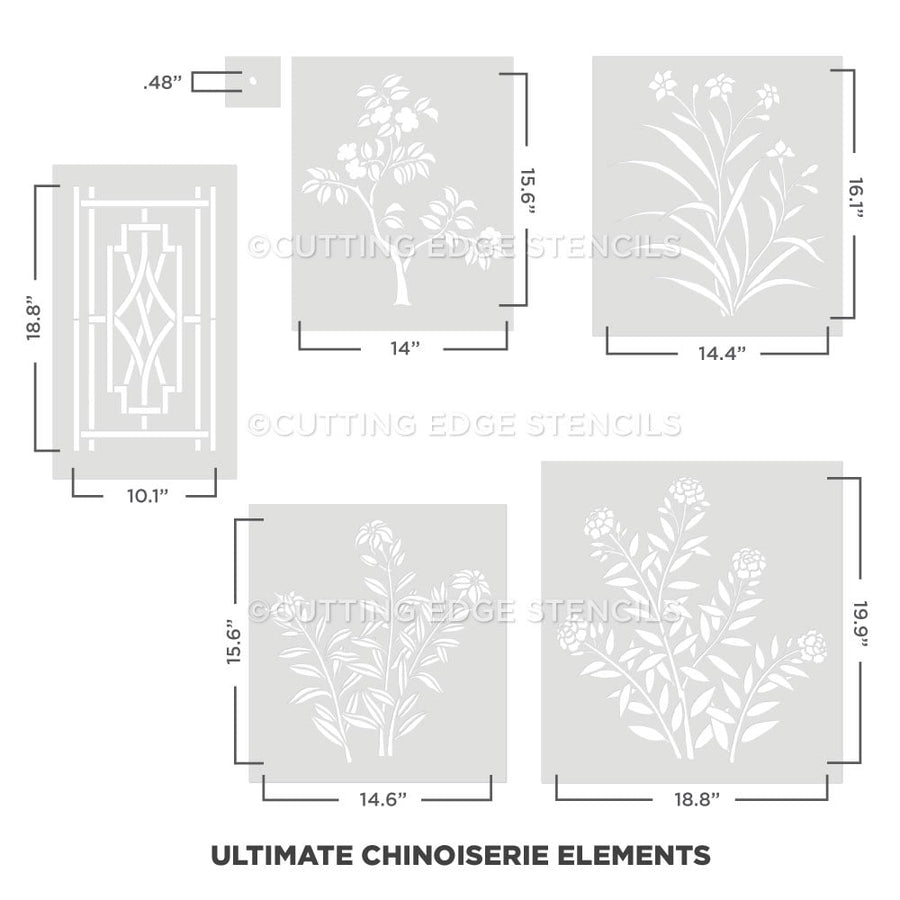 Ultimate Chinoiserie Mural Stencil Kit