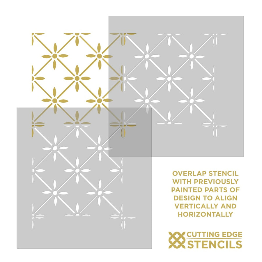 wallflower tile stencil alignment photo