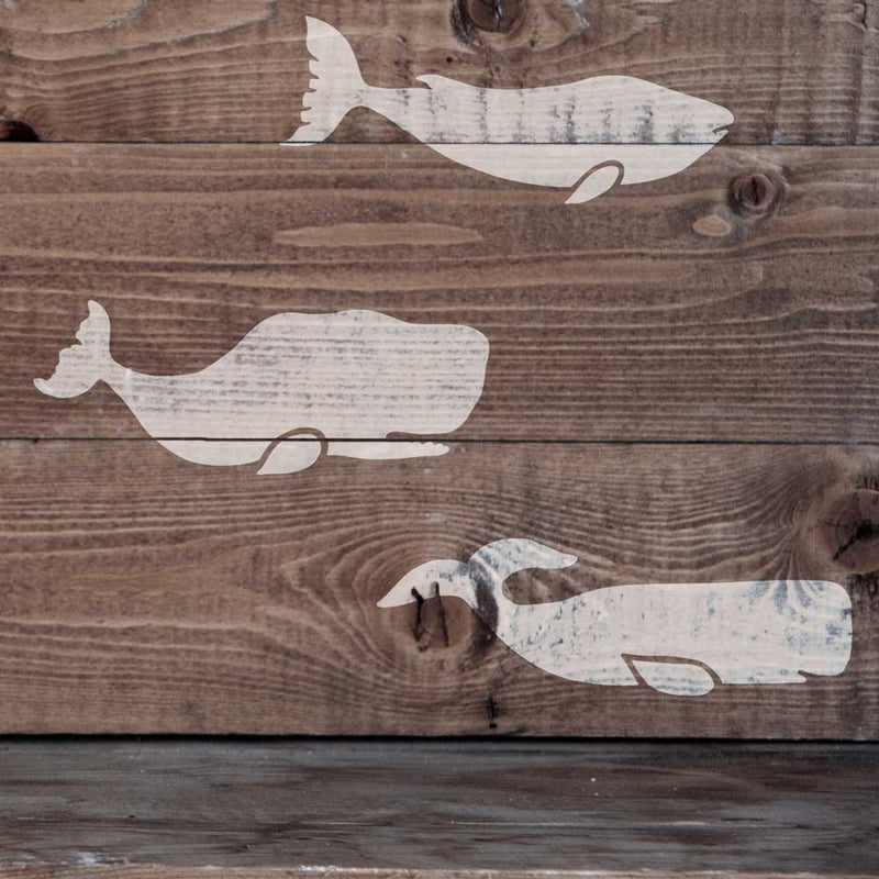 Whales Stencil