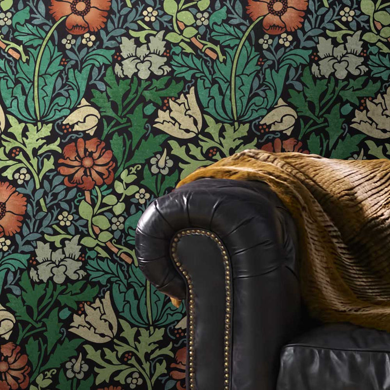 Compton Flower Stencil Pattern by William Morris