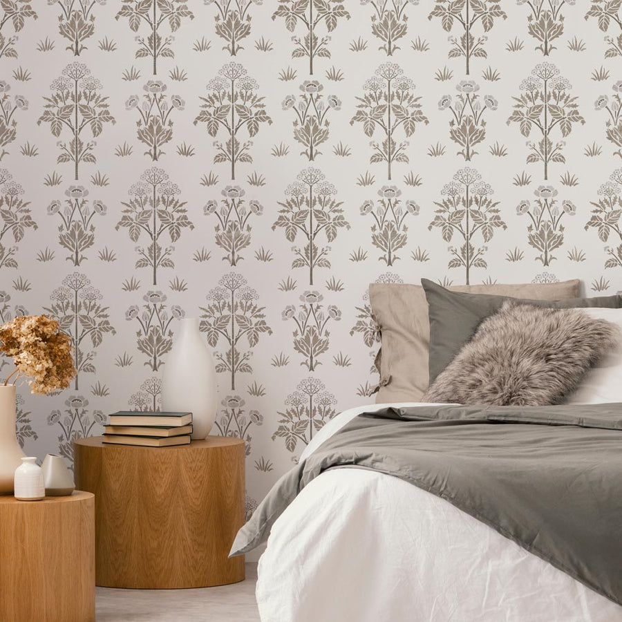 william morris meadowsweet wall stencil pattern