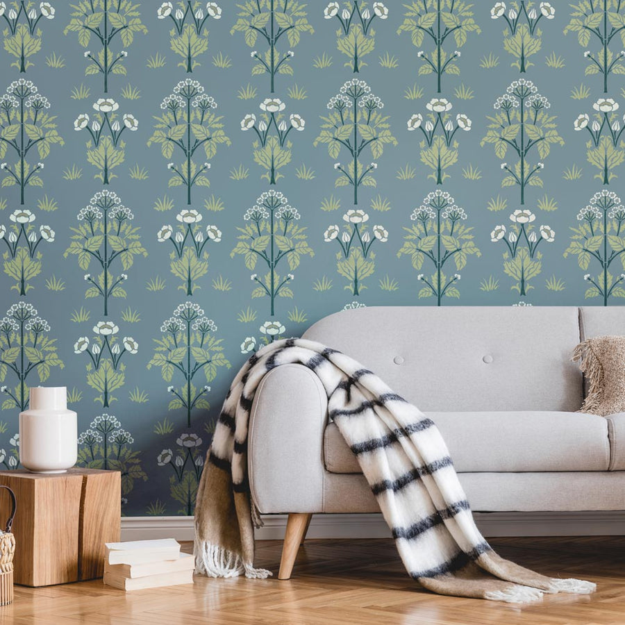 william morris meadowsweet wall stencil pattern