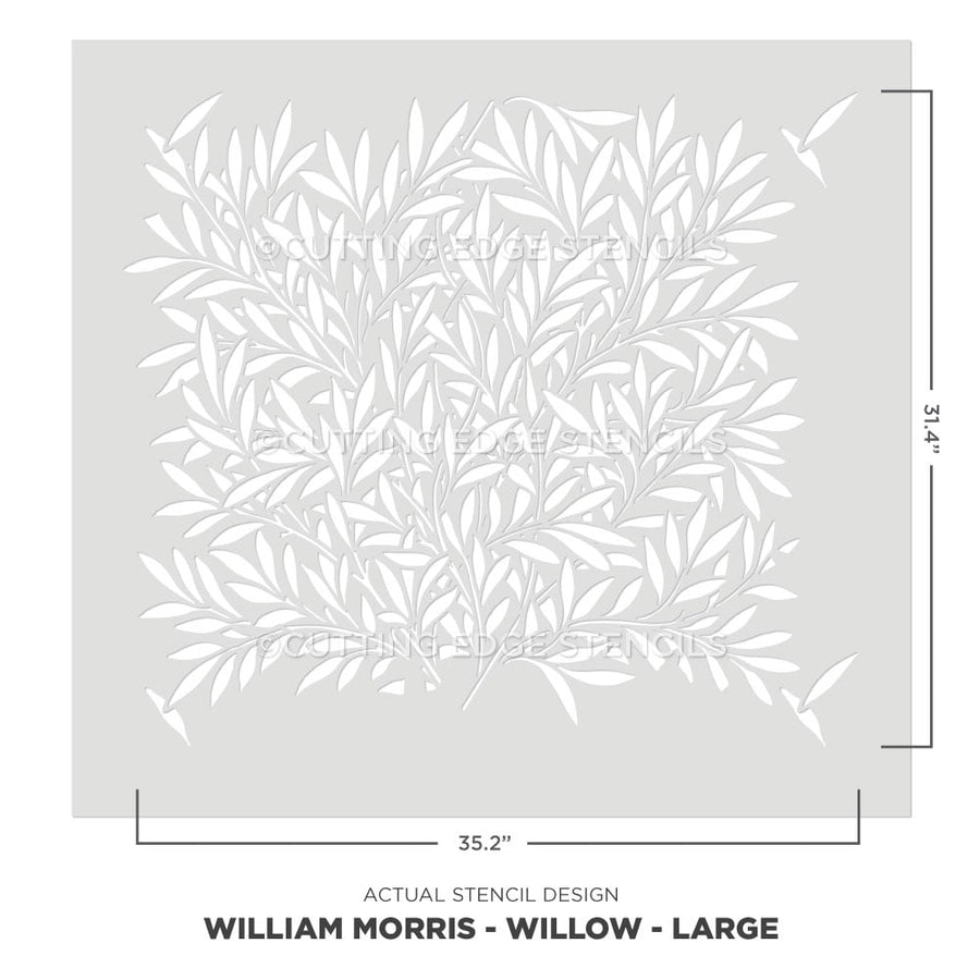 large william morris willow stencil pattern for walls actual stencil image 