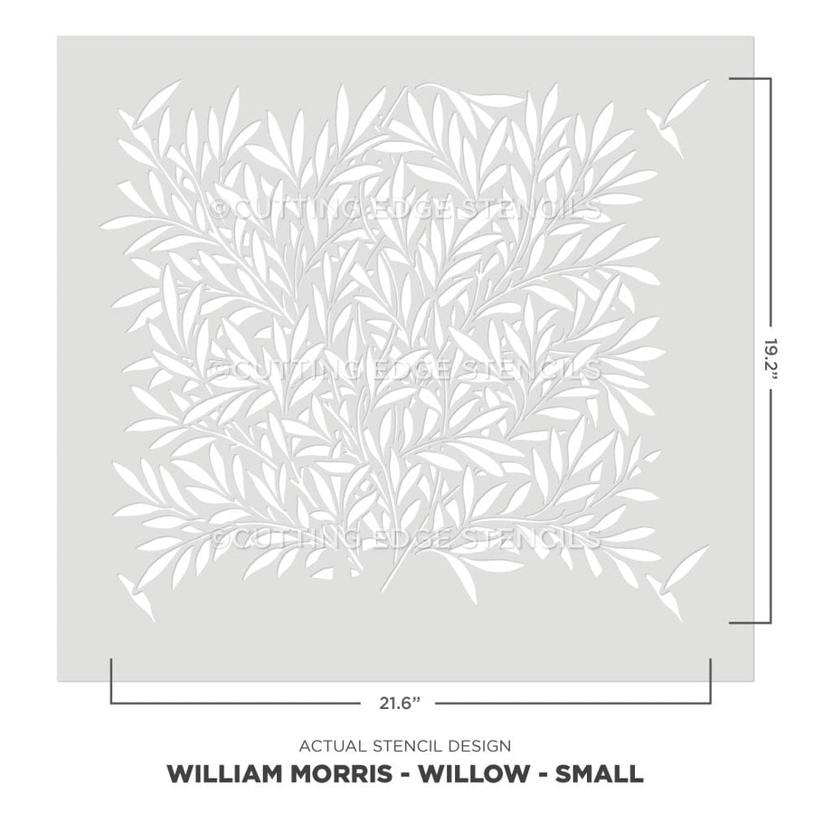 william morris willow stencil pattern for walls actual stencil image small