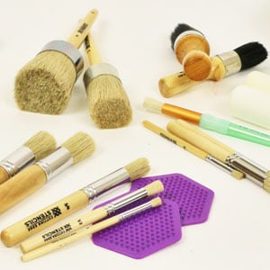 Stenciling brush, stencil supplies, large selection of decorative