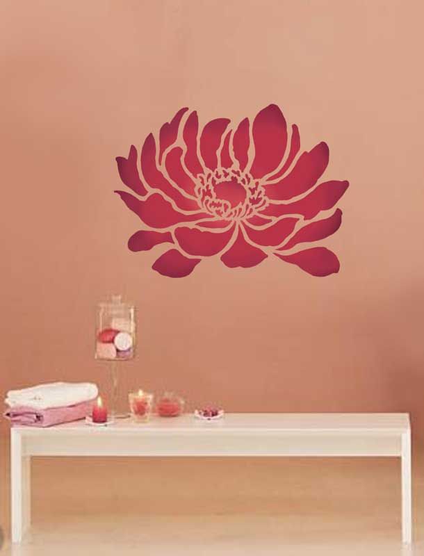 Flower Stencil Trendy Stencils For Walls Easy Diy Wall Decor With - Large Flower Stencils For Walls