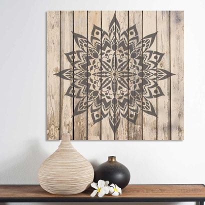 Stencils for Painting on Wood,A4 29cm Mandala Cloud Round DIY Reusable  Stencils Art Templates for Painting on Wood,Wall