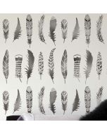 Feathers-stencil-allover-wall-pattern-wallpaper