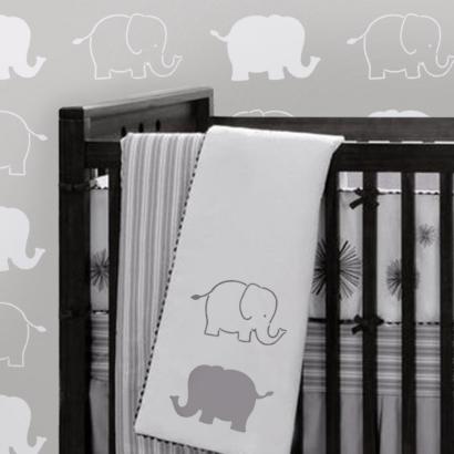 Baby Elephants Stencil Kit - 2-piece