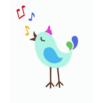 Singing Birdie Stencil