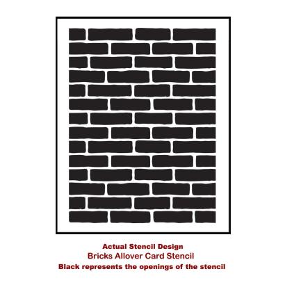 Bricks Card Stencil Template