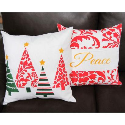 Fancy Christmas Trees DIY ACCENT PILLOW STENCIL KIT 