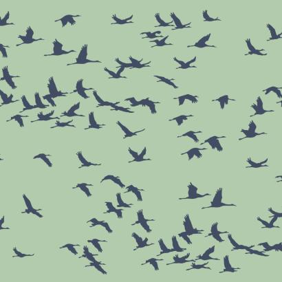 Flock of Cranes Craft Stencil