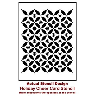 Holiday Cheer Card Stencil Template