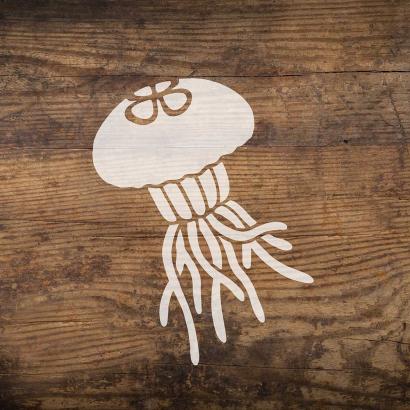 Little Jellyfish Nautical Stencil - Size: SMALL 