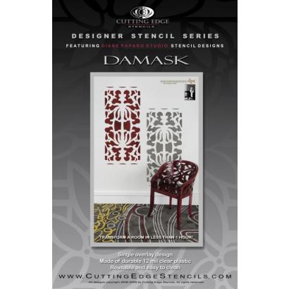"Damask" Designer Stencil by Diane Paparo Studio