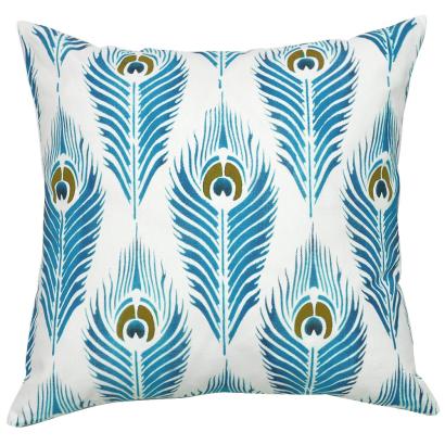 Peacock Feathers Pillow & Tote Stencil