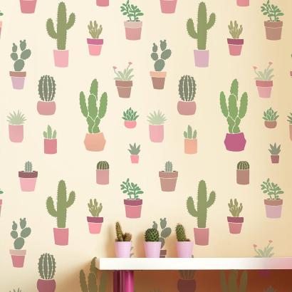 Cactuses Allover Stencil