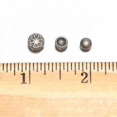 Assorted Small Round Studs - Antique Silver