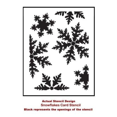 Snowflakes Card Stencil Template