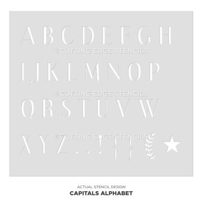 Capitals Alphabet Stencil