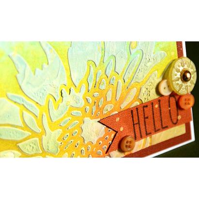 Chrysanthemum Card Stencil Template