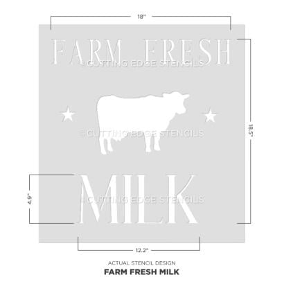Farm Fresh Milk Sign Stencil