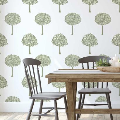 Homestead Trees Wall Stencil - Factory Second
