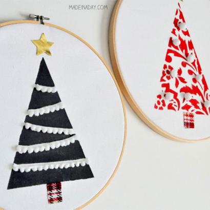 Fancy Christmas Trees Craft Stencil