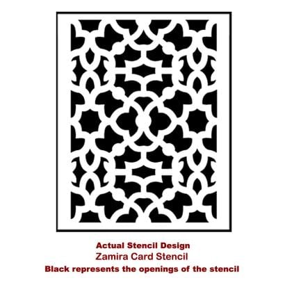 Zamira Card Stencil Template