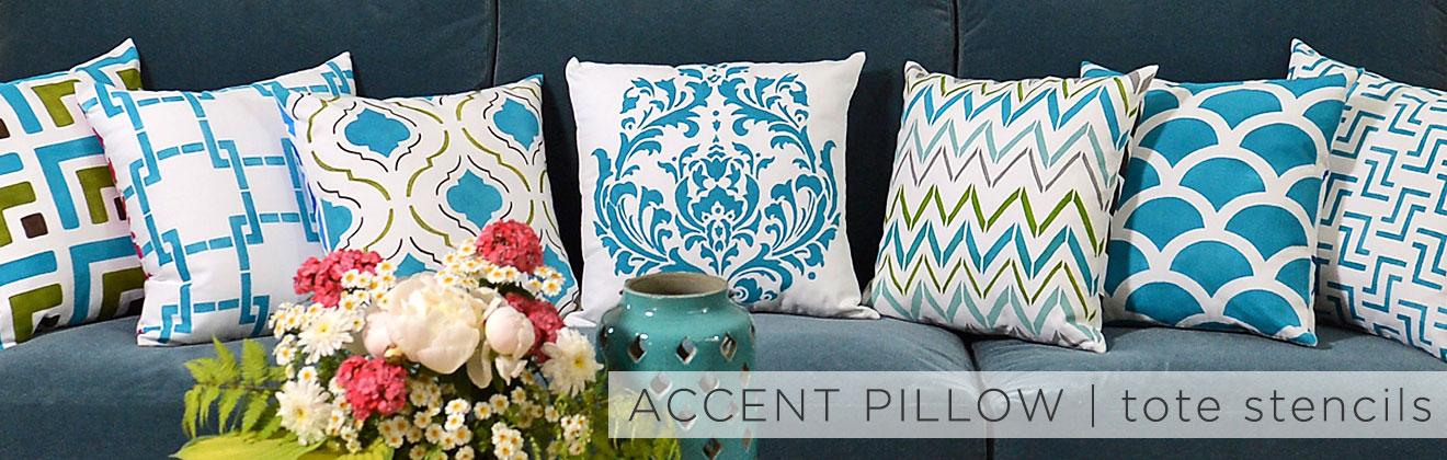 accent pillow stencils diy throw pillows