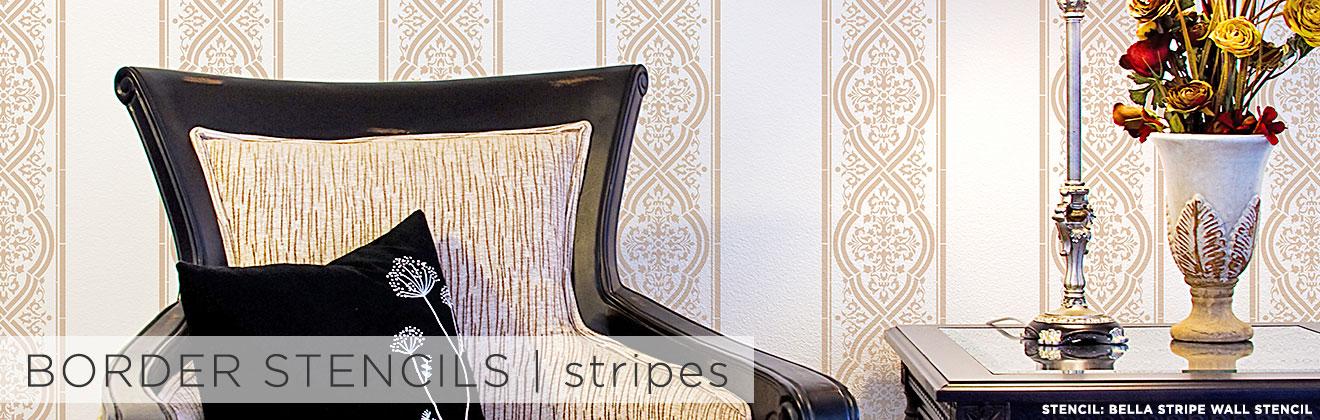 stripe stencils for walls diy wall stenciling